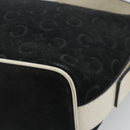 CELINE C Macadam Canvas Hand Bag Suede Black Silver Auth yk20542-12