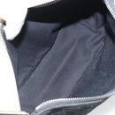 CELINE C Macadam Canvas Hand Bag Suede Black Silver Auth yk20542-16