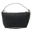 CELINE C Macadam Canvas Hand Bag Suede Black Silver Auth yk20542-3