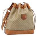 CELINE Macadam Canvas Shoulder Bag PVC Beige Gold Auth yk20544A-1