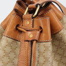 CELINE Macadam Canvas Shoulder Bag PVC Beige Gold Auth yk20544A-14