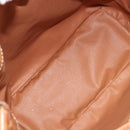 CELINE Macadam Canvas Shoulder Bag PVC Beige Gold Auth yk20544A-17