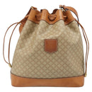 CELINE Macadam Canvas Shoulder Bag PVC Beige Gold Auth yk20544A-2