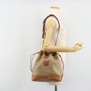 CELINE Macadam Canvas Shoulder Bag PVC Beige Gold Auth yk20544A-20