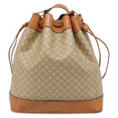 CELINE Macadam Canvas Shoulder Bag PVC Beige Gold Auth yk20544A-3