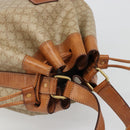 CELINE Macadam Canvas Shoulder Bag PVC Beige Gold Auth yk20544A-6