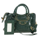 BALENCIAGA Classic Nano City Bag Embossed leather 2way 505982 Auth yk20546SAM-1