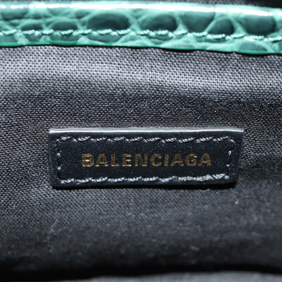 BALENCIAGA Classic Nano City Bag Embossed leather 2way 505982 Auth yk20546SAM