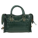 BALENCIAGA Classic Nano City Bag Embossed leather 2way 505982 Auth yk20546SAM-2