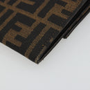 FENDI Zucca Canvas Wallet Black Brown Auth yk20547A-15