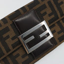 FENDI Zucca Canvas Wallet Black Brown Auth yk20547A-17