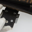 FENDI Zucca Canvas Wallet Black Brown Auth yk20547A-9