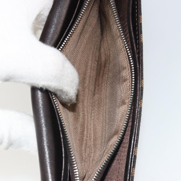 FENDI Zucca Canvas Wallet Black Brown Auth yk20547A