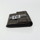 FENDI Zucca Canvas Wallet Black Brown Auth yk20547A-3