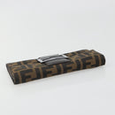 FENDI Zucca Canvas Wallet Black Brown Auth yk20547A-5