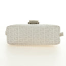 FENDI Zucchino Canvas Mamma Baguette Bag PVC White Silver Auth yk20548SAM-10