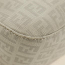 FENDI Zucchino Canvas Mamma Baguette Bag PVC White Silver Auth yk20548SAM-11