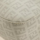 FENDI Zucchino Canvas Mamma Baguette Bag PVC White Silver Auth yk20548SAM-12