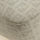 FENDI Zucchino Canvas Mamma Baguette Bag PVC White Silver Auth yk20548SAM-14