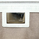 FENDI Zucchino Canvas Mamma Baguette Bag PVC White Silver Auth yk20548SAM-19