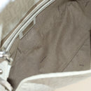 FENDI Zucchino Canvas Mamma Baguette Bag PVC White Silver Auth yk20548SAM-20