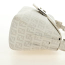 FENDI Zucchino Canvas Mamma Baguette Bag PVC White Silver Auth yk20548SAM-5