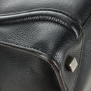 CELINE Luggage Mini Shopper Hand Bag Leather Black Silver Auth yk20549SAM-16