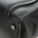 CELINE Luggage Mini Shopper Hand Bag Leather Black Silver Auth yk20549SAM-17