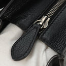 CELINE Luggage Mini Shopper Hand Bag Leather Black Silver Auth yk20549SAM-9