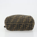 FENDI Zucca Canvas Hand Bag Black Brown Auth yk20550A-6