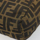 FENDI Zucca Canvas Hand Bag Black Brown Auth yk20550A-10