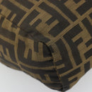 FENDI Zucca Canvas Hand Bag Black Brown Auth yk20550A-14