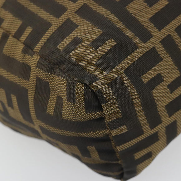 FENDI Zucca Canvas Hand Bag Black Brown Auth yk20550A