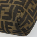 FENDI Zucca Canvas Hand Bag Black Brown Auth yk20550A-15