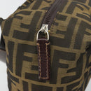 FENDI Zucca Canvas Hand Bag Black Brown Auth yk20550A-17