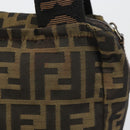 FENDI Zucca Canvas Hand Bag Black Brown Auth yk20550A-3