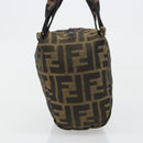 FENDI Zucca Canvas Hand Bag Black Brown Auth yk20550A-4