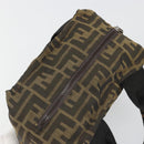 FENDI Zucca Canvas Hand Bag Black Brown Auth yk20550A-7