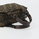 FENDI Zucca Canvas Hand Bag Black Brown Auth yk20550A-8