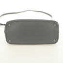 PRADA Hand Bag Safiano Leather 2way Gray Silver Auth yk20551SAM-14