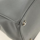 PRADA Hand Bag Safiano Leather 2way Gray Silver Auth yk20551SAM-15