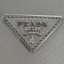 PRADA Hand Bag Safiano Leather 2way Gray Silver Auth yk20551SAM-19