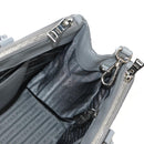 PRADA Hand Bag Safiano Leather 2way Gray Silver Auth yk20551SAM-25