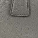 PRADA Hand Bag Safiano Leather 2way Gray Silver Auth yk20551SAM-3