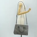 PRADA Hand Bag Safiano Leather 2way Gray Silver Auth yk20551SAM-30