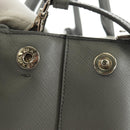 PRADA Hand Bag Safiano Leather 2way Gray Silver Auth yk20551SAM-7