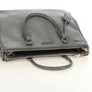 PRADA Hand Bag Safiano Leather 2way Gray Silver Auth yk20551SAM-8