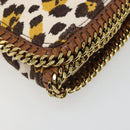 Stella MacCartney Falabella Chain Leopard Pattern Bag Canvas Brown Auth yk20554A-14
