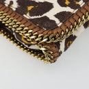 Stella MacCartney Falabella Chain Leopard Pattern Bag Canvas Brown Auth yk20554A-15