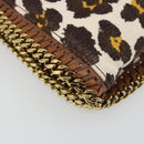 Stella MacCartney Falabella Chain Leopard Pattern Bag Canvas Brown Auth yk20554A-17